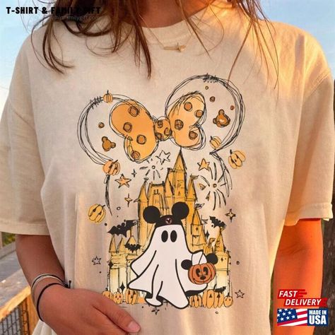 Magic Kingdom Halloween Shirt Disney Watercolor Castle Mickey Ghost Sweatshirt Unisex Check more at https://tshirtfamilygift.com/product/magic-kingdom-halloween-shirt-disney-watercolor-castle-mickey-ghost-sweatshirt-unisex/ Disney Halloween Shirt Ideas, Magic Kingdom Halloween, Ghost Watercolor, Disney Parks Outfits, Mickey Ghost, Watercolor Castle, Disney Watercolor, Disney Halloween Shirts, Halloween Travel