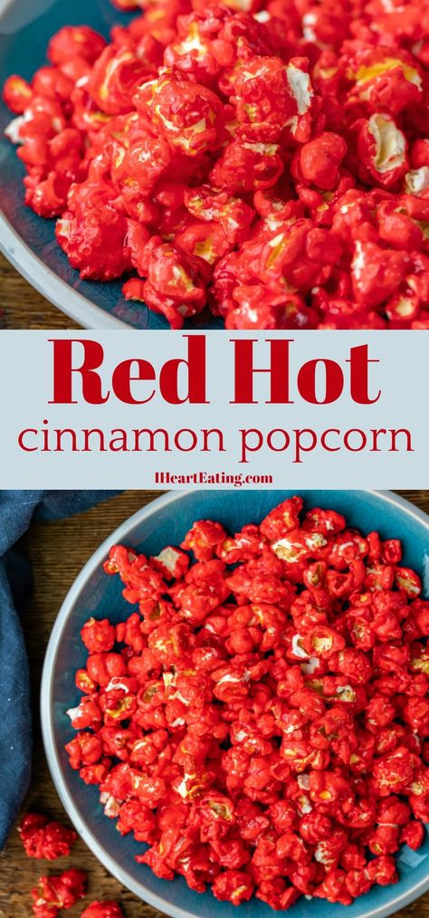 Candy Popcorn Recipe, Flavored Popcorn Recipes, Sugar Popcorn, Cinnamon Popcorn, Popcorn Recipes Sweet, Popcorn Recipes Easy, Hot Popcorn, Cinnamon Candy, Popcorn Balls