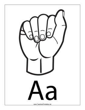 This printable features an outline of a sign language letter A with a label. Free to download and print English Sign Language, Asl Letters, Sign Language Letters, Hand Sign Language, Apple Template, Sign Language Book, Sign Language Chart, Elementary Stem Activities, Sign Language Lessons