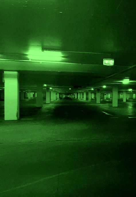 Liminal Parking Lot, Green Light, Art Major, Green Park, Parking Lot, Green City, Car Parking, Brutalism, Green Wallpaper