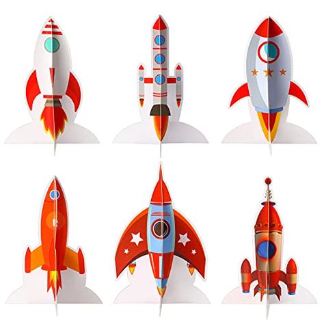 Origami Rocket, Spaceship Birthday, Rocket Paper, Outer Space Party Decorations, Space Vbs, Rocket Birthday, Rocket Cake, Outer Space Birthday Party, Rocket Party