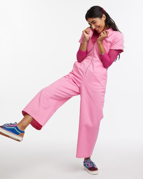 Pink Coverall by lazy oaf - jumpsuit - ban.do Coverall Outfit, Modelling Portfolio, Salvation Mountain, Chica Cool, Big Scary, Emma Rose, Be Your Best Self, Lazy Oaf, Chanel Official