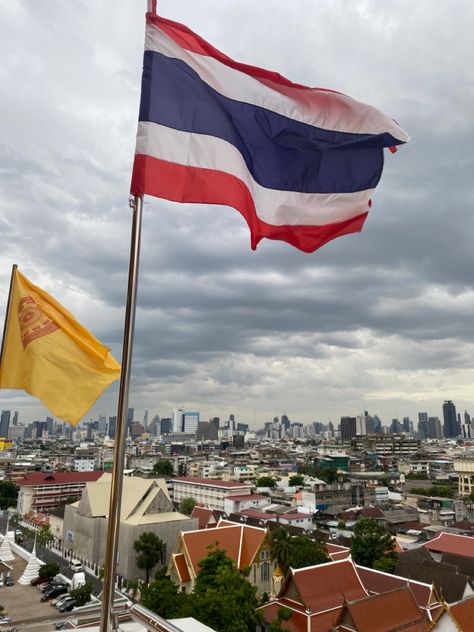 Travel Bangkok Thailand, Thai Flag Aesthetic, Thailand Culture Aesthetic, Thailand Aesthetic City, Thailand Flag Aesthetic, Hatyai Thailand Aesthetic, Thailand School Aesthetic, Thailand Travel Aesthetic Bangkok, Thai Culture Aesthetic