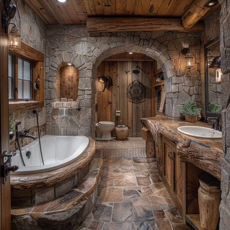 Housing Inspiration, Fantasy Dream, Barn Style House Plans, Cabin Bathrooms, Rustic Bathroom Designs, Casa Country, Rustic Home Design, Modern Mountain, Rustic Bathrooms