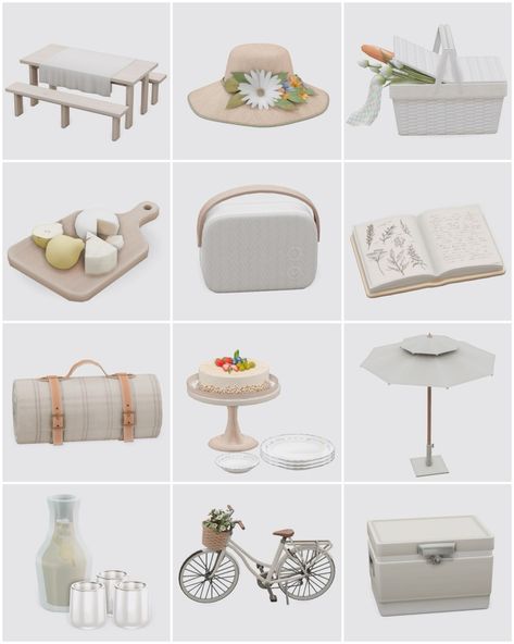 marilynjeansims (Posts tagged sims 4 cc recs) Sims 4 Picnic, Ts4 Decor Cc, Sims 4 Aesthetic, 4 Aesthetic, Sims Stories, Sims Baby, Aesthetic Picnic, Sims 4 Cas Mods, Sims 4 Bedroom