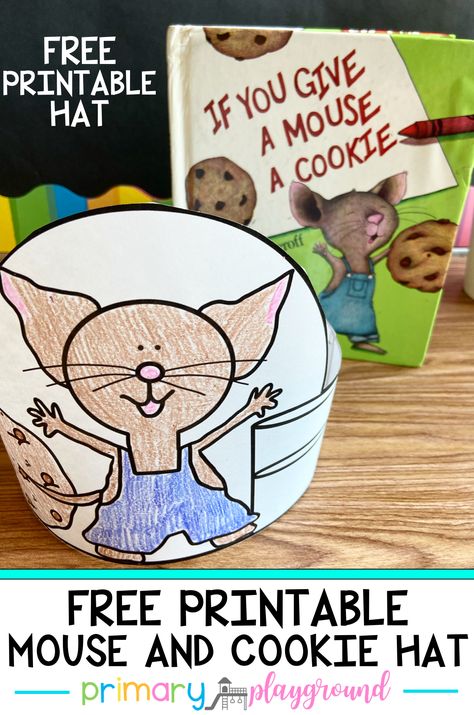 You know we LOVE making activities to go along with books, so I wanted to make a fun activity to go along with, If You Give A Mouse A Cookie, that can be done while the book is being read aloud or after the story is over. #bookswithactivities #kindergarten #preschool #ifyougiveamouseacookie Primary Playground, Book Themed Activities, Laura Numeroff, Mouse A Cookie, Uno Cards, Cookies Theme, Library Activities, Story Activities, Author Studies