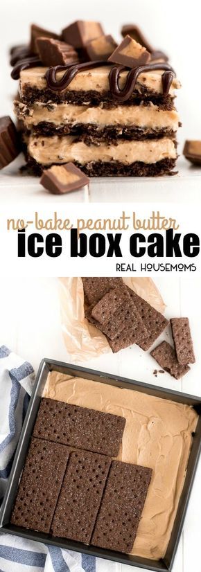 Chocolate Peanut Butter Ice Box Cake, Chocolate Peanut Butter Icebox Cake, Peanut Butter Ice Box Cake, Peanut Butter Icebox Cake, Easy Dessert For A Crowd, Dessert For A Crowd, Super Easy Dessert, Icebox Cakes, Ice Box Cake