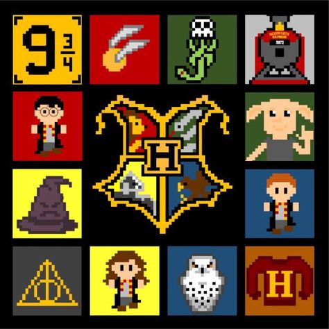 harrypotterblanket Harry Potter C2c, Tricot Harry Potter, Harry Potter Cross Stitch Pattern, Crochet Harry Potter, Harry Potter Cross Stitch, Harry Potter Blanket, C2c Patterns, Harry Potter Crochet, Crochet Graphs