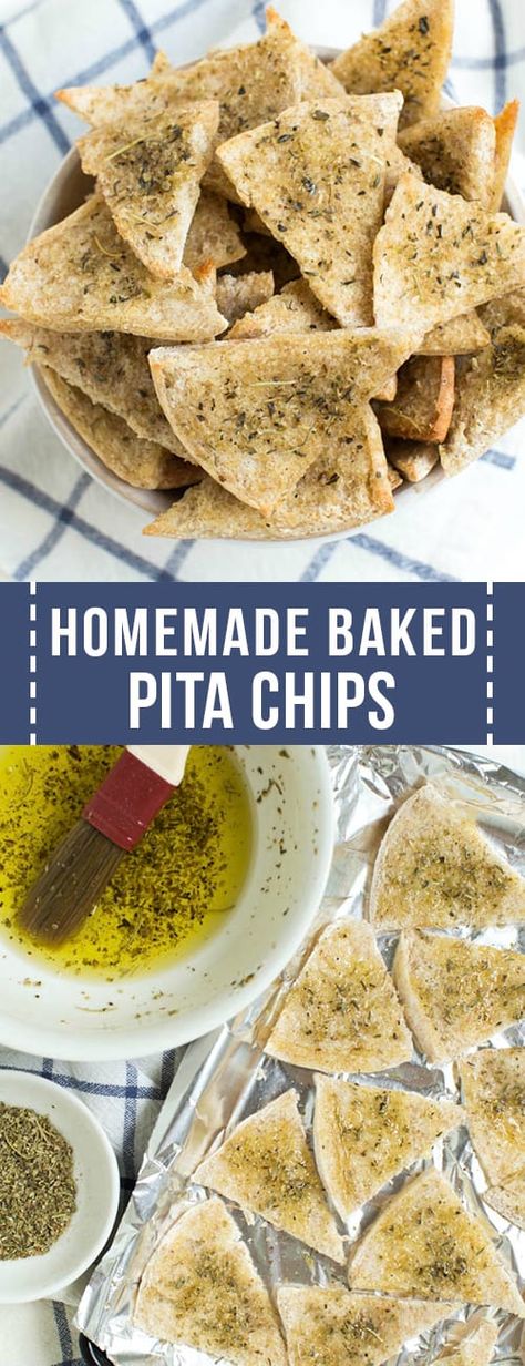 Pita Chips Recipe, Baked Pita Chips, Homemade Pita Chips, Homemade Pita, Hummus Dip, Crunchy Snack, Pita Chips, Chips Recipe, Easy Appetizer Recipes