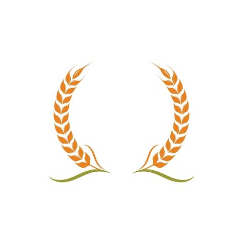 Wheat Vector, Agriculture Logo, Birthday Cake With Flowers, Wheat Design, Logo Design Free Templates, Vector Icons Illustration, Bakery Logo, Bakery Logo Design, Logo Design Free