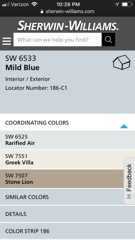 Mild Blue from Sherwin Williams Sherwin Williams Icelandic Blue, Mild Blue Sherwin Williams, Sherwin Williams Gray With Blue Tones, Sherwin Williams Mild Blue, Sherwin Williams Hinting Blue Bedroom, Sherwin Williams Hinting Blue Bathroom, Sw Loyal Blue Paint, Blue Sherwin Williams, Small Guest Bedroom Ideas