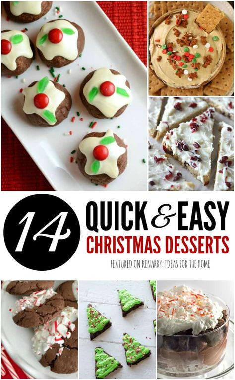 Are you hosting a holiday party or need simple potluck ideas to take somewhere? These easy dessert recipes for Christmas will be a big hit with your family, friends and coworkers! Desserts For Potluck, Cheap Christmas Desserts, Individual Christmas Desserts, Light Christmas Dessert, Desserts Potluck, Quick Christmas Dessert, Desserts For Christmas, Easy Christmas Desserts, Healthy Holiday Desserts