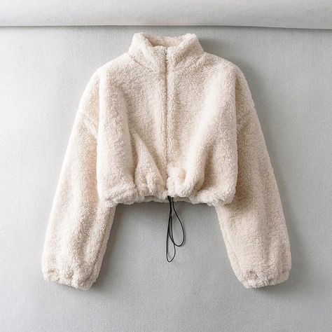 Fluffy Sweatshirt, Womens Oversized Sweatshirts, Woolen Coat Woman, Drawstring Jacket, Plush Coat, Aesthetic Women, Versatile Outfits, Cozy Chic, Woolen Coat