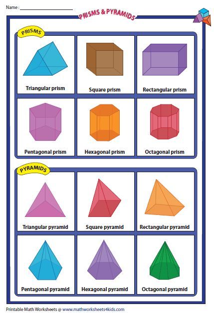 3 D Shapes Worksheets, Printable 3d Shapes, Halloween Elementary, 3 D Shapes, 3d Shapes Worksheets, Math Charts, Pyramid Shape, Upper Elementary Math, Shapes Worksheets