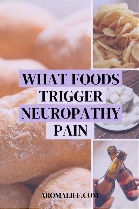 https://www.aromalief.com/blogs/news/what-foods-trigger-neuropathy-pain Small Fiber Polyneuropathy, Neuropathic Foot Pain Relief, Peripheral Neuropathies, Nerve Damage Remedies, Foot Pain Relief Remedies, Nerve Pain Remedies, Nerve Problems, Sciatic Nerve Pain Relief, Arthritic Pain