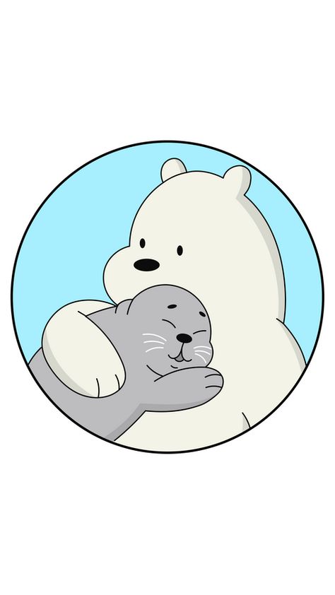 In the Bear Cleanse episode of We Bare Bears, Ice Bear took good care of this gray pal. The seal is happy to have such a good friend as this white bear. Ice Bear was worried about his sea friend when... Bare Bears Ice Bear, We Bare Bears Ice Bear, Hugs Sticker, Hug Stickers, Cool Pokemon Wallpapers, Retro Wallpaper Iphone, Ice Bear, Bear Drawing, Ice Bears