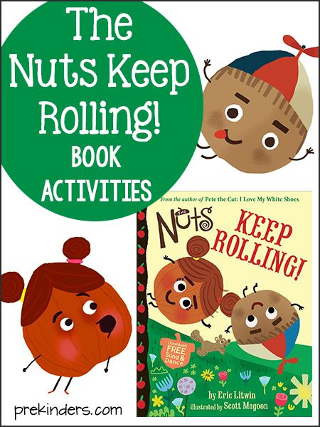 Activities to go with the book, The Nuts Keep Rolling, by Eric Litwin. Includes a story sequencing printable, and links to download the story's dance song Eric Litwin Preschool Activities, Nuts To You Book Activities, Corduroy Book Activities Preschool, The Runaway Pumpkin Activities, The Very Hungry Caterpillar Story Retell, March Lesson Plans, Fairy Tale Crafts, Childrens Books Activities, Library Work