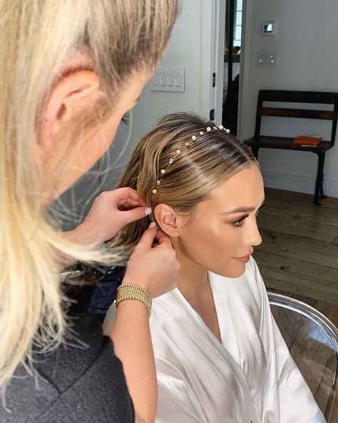 Hairstylist @nikkilee901 used the Jennifer Behr Ines Headband to complete Hilary Duff's wedding day look.  See our new bridal collection at jenniferbehr.com  #bridalinspo Hilary Duff Hair, Bridal Hair Down, Hair Homecoming, Jennifer Behr, Homecoming Hair, Wedding Hair Inspiration, Wedding Hair Down, Wedding Hairstyles For Long Hair, Bridal Hair And Makeup