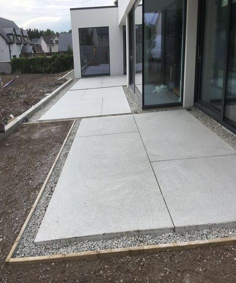 Gallery - Concrete Innovations Paved Backyard Ideas Concrete Patios, Polished Concrete Patio Outdoor, Polished Concrete Outdoor Area, Concrete Outdoor Floor, Polished Concrete Patio, Modern Cabana, Concrete Slab Patio, Outdoor Concrete Floors, Poured Concrete Patio