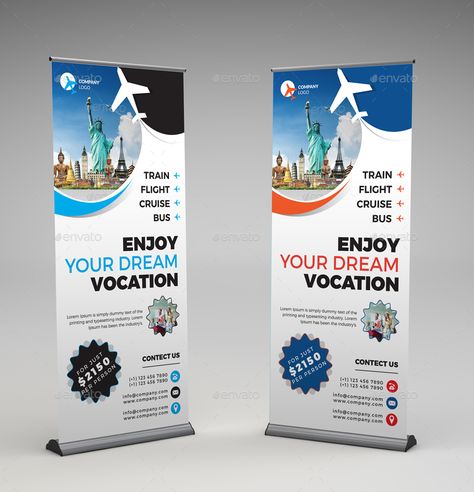 Travel Agency Roll-up Banner #Affiliate #Agency, #sponsored, #Travel, #Banner, #Roll Travel Agency Banner Design, Pull Up Banner Design, Travel Banner, Roll Banner, Standee Design, Roll Up Design, Rollup Banner, Publicidad Creativa, Banner Ads Design