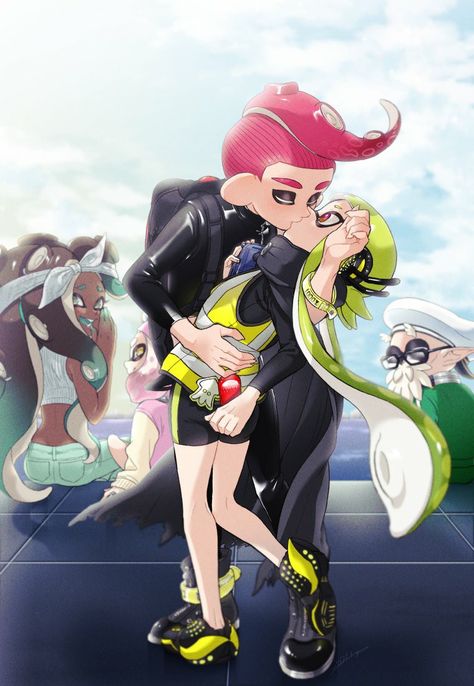 Male Agent 8, Female Agent, Lusamine Pokemon, Agent 8, Agent 3, Wwii Posters, Nintendo Splatoon, Splatoon 2 Art, Splatoon Comics