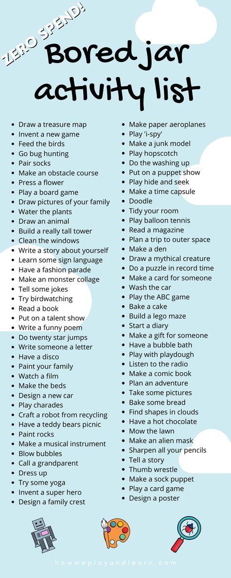 Bored Jar Activity List, Uppfostra Barn, Activity List, Freetime Activities, Bored Jar, What To Do When Bored, Fun Sleepover Ideas, Things To Do At Home, Sleepover Things To Do