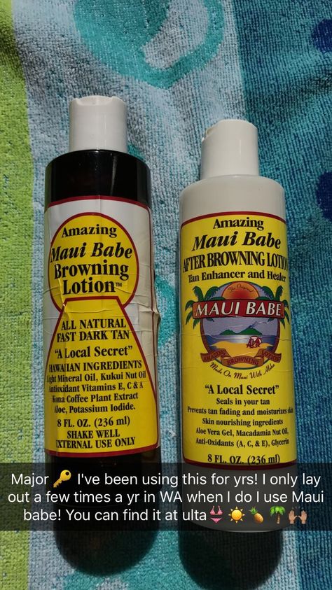 Best Way To Tan In The Sun, Maui Tanning Lotion, How To Get A Good Tan, How To Tan Faster In The Sun, Maui Babe Tanning Lotion, Sun Tanning Tips, Tanning Tips In The Sun, Summer Body Care, Tanning Hacks