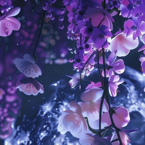 Waterfall Flowers, Purple Cherry Blossom, Background 4k, Spring Background, Purple Aesthetic, Cherry Blossoms, Cherry Blossom, Nikon, Globe