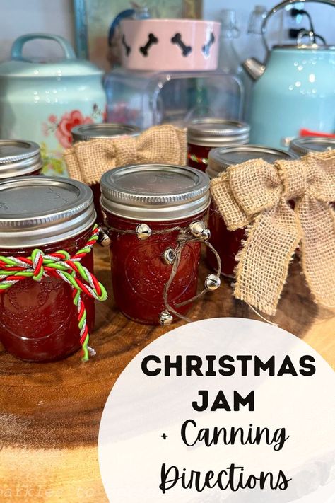 Christmas jam is incredibly easy to make and is filled with all the flavors of the season that we love. It makes for the perfect Christmas gift for friends and neighbors, or to spread on your favorite piece of toast or biscuit. Jam Canning, Christmas Strawberry, Jam Gift, Easy Canning, Breakfast Spread, Christmas Jam, Christmas Gift For Friends, Best Instant Pot Recipe, Holiday Breakfast