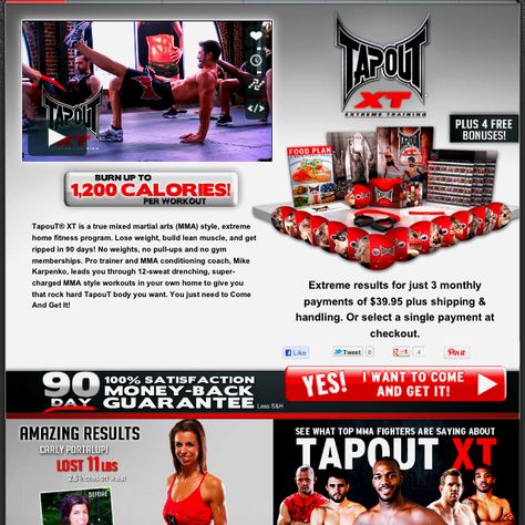 Insanity and MMA? Sure why not :) Tapout XT Tapout Xt, Home Exercise Program, Get Ripped, Pump It Up, Build Lean Muscle, Gym Membership, 200 Calories, After Baby, Mixed Martial Arts