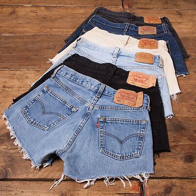 Ripped jean shorts