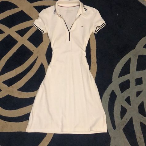 XXS white Tommy Hilfiger Dress Tommy Hilfiger Outfits Women Fashion, Tommy Hilfiger Dress Outfits, 90s Tommy Hilfiger Outfit, Tommy Hilfiger Outfits Women, Tommy Hilfiger Aesthetic, Baddie Pfp Pink, Tommy Hilfiger Outfits, Tennis Ideas, Tommy Hilfiger Dresses