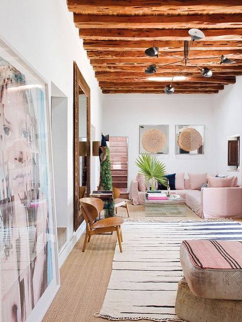 A Vibrant and Bohemian Ibiza Home Tour | Musings on Momentum Living Room Design Diy, Sala Grande, Perfect Living Room, Fine Living, Spanish Style Homes, Rustic Bathrooms, Living Room Design, Boho Interior, Home Decor Paintings