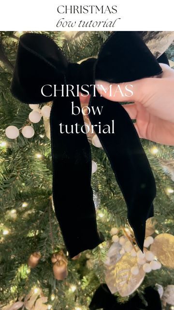 Melissa Coryell on Instagram: "Save for later!🎄Comment “shop” and I will send you a link to shop my favorite ribbon. The right way to tie your Christmas bows to get that perfect classic bow for your Christmas trees, wreathes, garland, tapered candles, etc! - Follow me on the LTK app to shop my home & feed - Follow @interiors.bymel for more neutral, cozy, traditional home decor inspo and affordable finds! Christmas bow tutorial Christmas bow diy Christmas diy trending Christmas tutorial trending Christmas ideas trending Christmas decor 2023 Christmas trends 2023 @kirklands @amazonhome @betterhomesandgardens @southernlivingmag #christmasdiy #christmasdecor #christmas #christmasbow #ltkhome #ltkchristmas #christmasribbon #christmastree #christmastime #christmasdecorations #christmasdecora Black Velvet Bows On Christmas Tree, How To Tie Ribbon Bows On Christmas Tree, Black Bows On Christmas Tree, Bows On Garland, Bow Christmas Tree Decorations, Black Bow Christmas Tree, How To Tie Christmas Bows, Bow On Top Of Christmas Tree, Christmas Tree Ribbon Bows