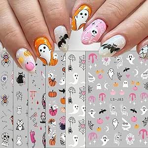 Skull Nail Designs, Bat Nails Art, Holiday Nails Diy, Pumpkin Nail Art, Acrylic Nail Supplies, Uhyggelig Halloween, Nail Art Halloween, Festive Manicure, Halloween Manicure