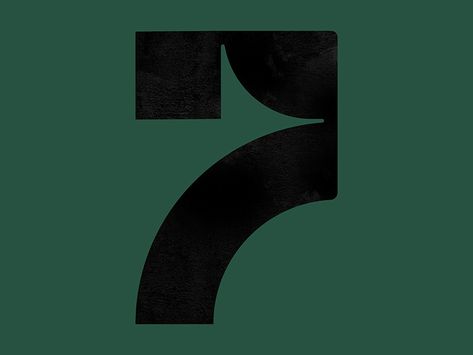 Number 7 by Hust Wilson | Dribbble | Dribbble Type Inspiration, Typography Love, Logo Number, 36 Days Of Type, Typography Letters, Typography Inspiration, Typography Logo, 로고 디자인, Type Design