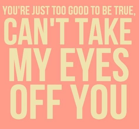 You're just too good to be true, can't take my eyes off of you ❤️ Frankie Valli, Lyrics To Live By, Too Good To Be True, I'm With The Band, Greatest Songs, Song Quotes, Lyric Quotes, My Eyes, Music Quotes