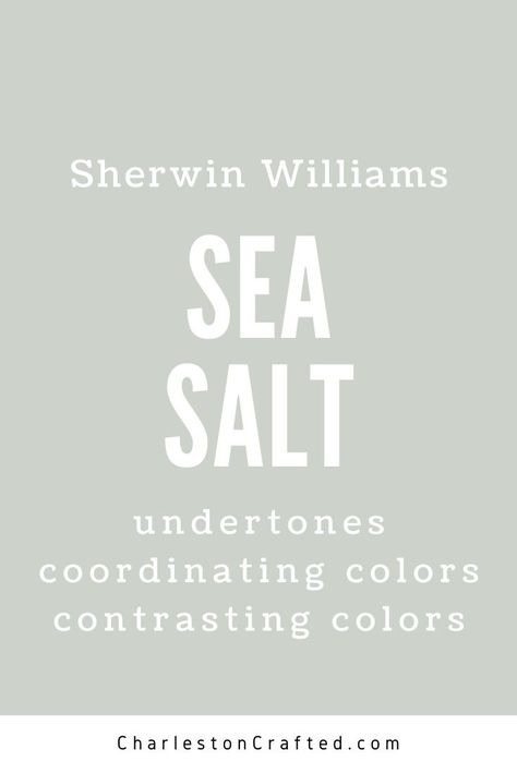 Whole House Color Palette Sea Salt, Sea Salt Guest Bedroom, Sherwin Williams Seasalt Bedroom, Wherein Williams Sea Salt Bathroom, Seamist Paint Color, Sea Salt Sherwin Williams Kitchen Island, Sherwin Williams Guest Bedroom Colors, Sw Sea Salt Front Door, Sea Salt Entryway