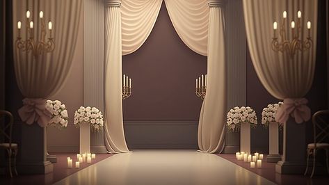 Romantic Gacha Backgrounds, Western Wedding Background, Wedding Stage Illustration, Wedding Venue Background, Gacha Wedding Background, Married Background, Wedding Background Illustration, Wedding Decorations Romantic, Gacha Pictures