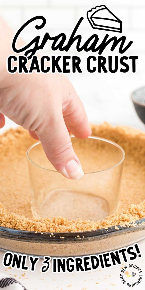 Graham Wafer Crust, Graham Pie, Graham Cracker Crust Recipe, Pie Crust Recipe Easy, Homemade Pies, Homemade Graham Cracker Crust, Graham Cracker Crust Pie, Homemade Graham Crackers, Cracker Crust