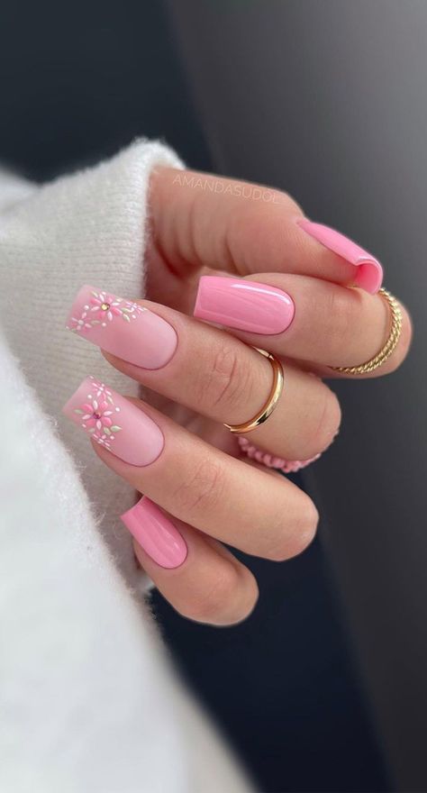 Summer Nails Archives - Page 10 of 88 - Fabmood | Wedding Colors, Wedding Themes, Wedding color palettes Pink Tip Nails, Pink Nail Art Designs, Opal Nails, Pink Nail Colors, Baby Pink Nails, Hot Pink Nails, Pink Nail Art, Pink Nail Polish, Pink Nail Designs