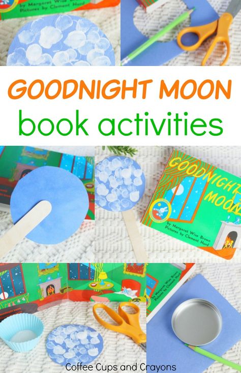 These super fun Goodnight Moon activities for preschoolers are a great way to get kids engaged in reading. Simple enough that toddlers can do them too! Goodnight Moon Activities, Goodnight Moon Book, Book Activities For Kids, Moon Activities, Moon Crafts, Moon Reading, Goodnight Moon, Moon Book, Activities For Preschoolers