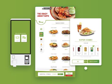 Kiosk App, Kiosk Machine, Food Kiosk, Cafe Branding, Kiosk Design, Web Ui Design, Tiny World, Ui Design Inspiration, Company Meals