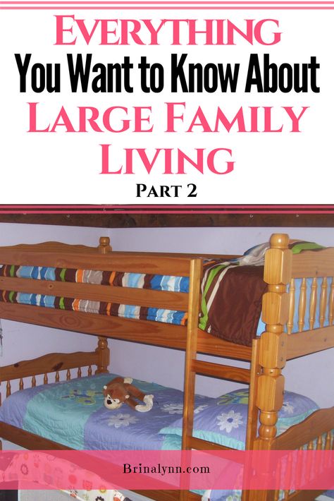 Are you ever curious about how large families make it work day in and day out? Here are answers to your questions! #largefamilies #family #largefamilyliving Large Family In Small House, Large Family Home Ideas, Large Family Small House, Large Family Living, Large Families Living, Small House Organization, Large Families, Family Boards, Family Ideas