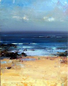 Ken Knight does an amazing job of capturing that spacious sense of ocean and sea: Ken Knight, Ocean And Beach, Soyut Sanat Tabloları, Sea Art, Paintings I Love, Beach Painting, Seascape Paintings, Australian Artists, Beach Art