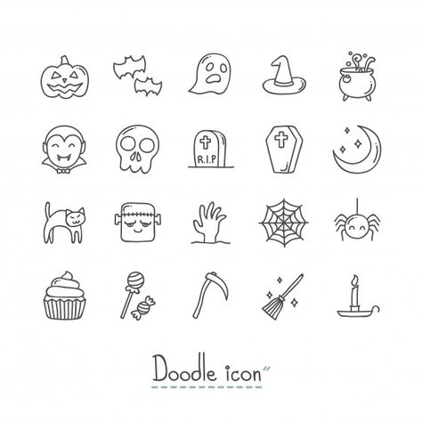 doodle Halloween icon Easy Halloween Drawings, Calendar Doodles, Halloween Icon, Witch Drawing, Halloween Creative, Fall Drawings, Arte Doodle, Halloween Fest, Doodle Icon