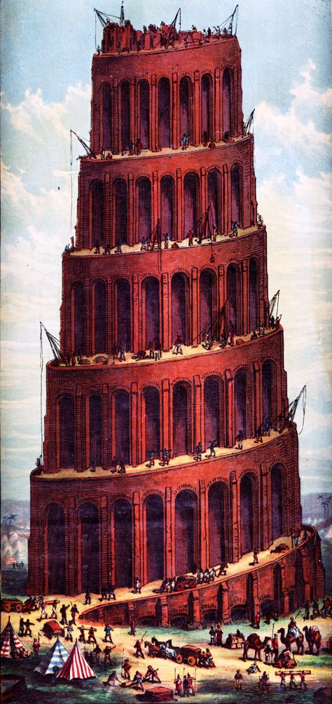 Babylon Art, Tower Of Babylon, The Tower Of Babel, Ancient Near East, Creative Architecture, Tower Of Babel, Biblical Art, Ancient Mysteries, Classical Architecture