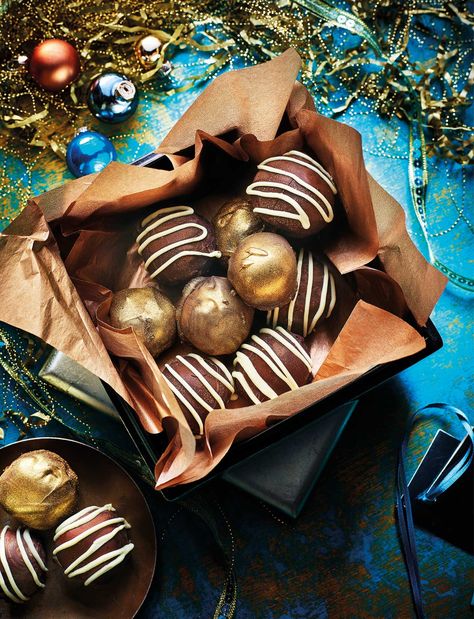 Find 1000s of triple-tested recipes, expert cooking advice from your favourite celebrity chefs and the latest food trends Christmas Sweet Recipes, Wine Truffles, Rocky Road Fudge, Christmas Bakes, Truffle Shuffle, Christmas Truffles, Chocolate Wine, Truffles Recipe, Festive Food