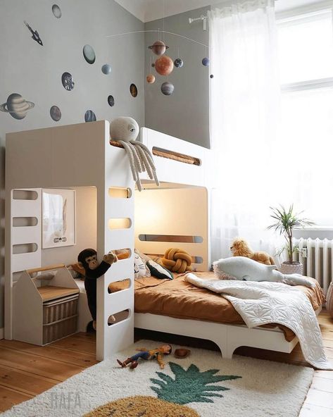 Sibling Room, Kids Room Bed, Kids Shared Bedroom, Kids Bedroom Inspiration, Kids Bedroom Design, Kids Room Inspiration, Kids Interior Room, Room Deco, Teen Bedding