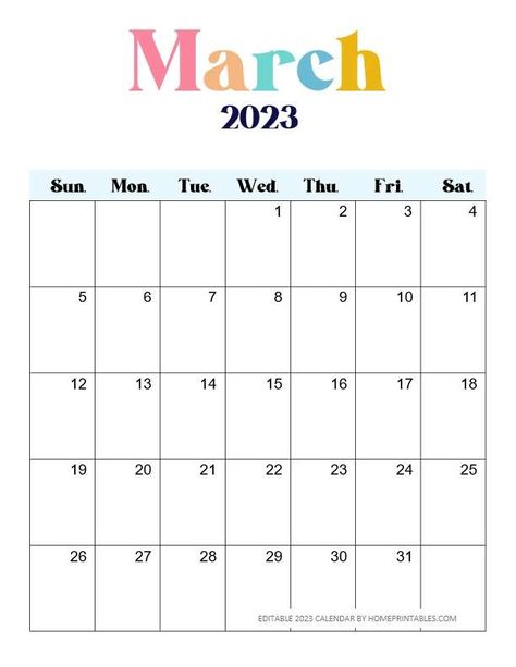 March Printable Calendar 2023, Calender 2023 March, August 2022 Calendar Printable, December 2022 Calendar Printable, Fillable Calendar, Free Printable Calendar 23-24, Editable Calendar, Calendar Template, Social Skills